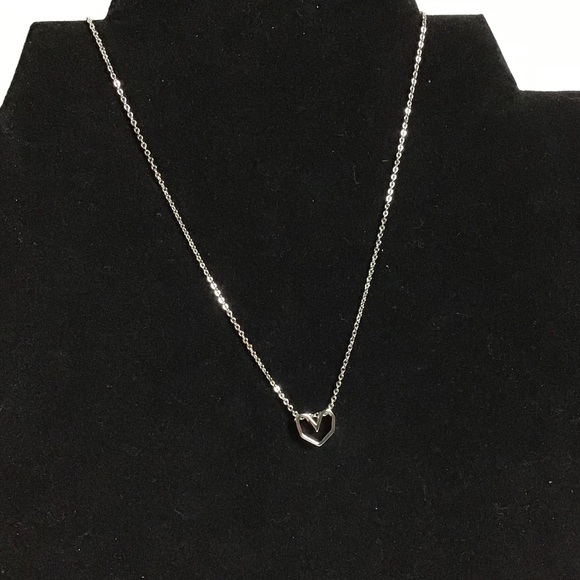 Sterling Silver Open Heart Necklace - Picture 2 of 8